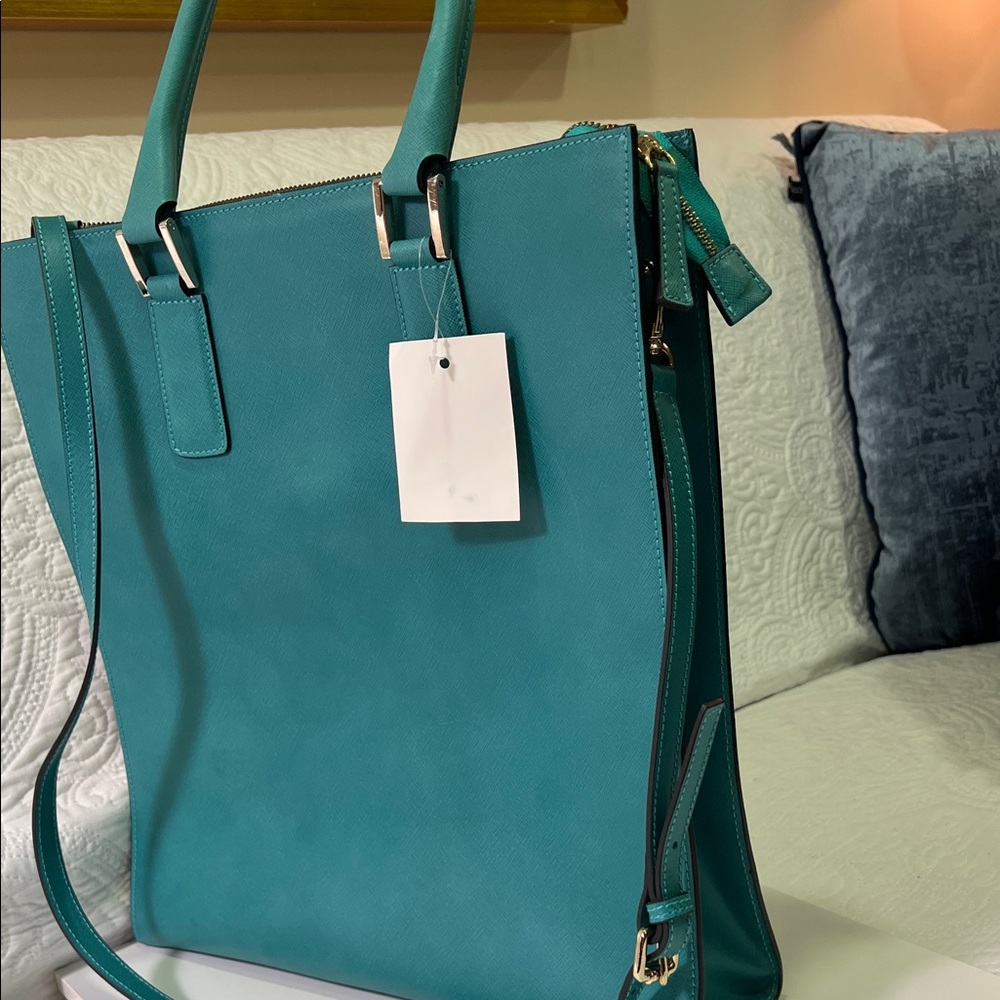 Teal Structured Tote Bag for Women - Classic Everyday Carry